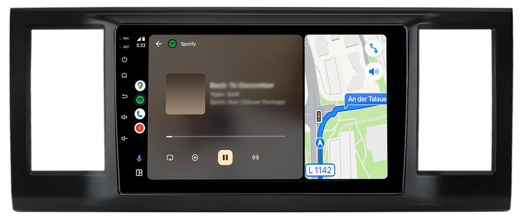 Nachrüst Radio kompatibel mit VW Transporter/Caravelle VI Bus 2015-2020 Carplay Android Auto Navi Bluetooth DAB+ Rückfahrkamera 9 Zoll 64GB