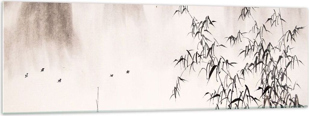 Bilder auf glas - Bambus schwarz China - 160x50cm - Glasbilder - Wandbilder - Kunstdruck - zum Aufhängen bereit - Wanddekoration aus Glas - Glas B...