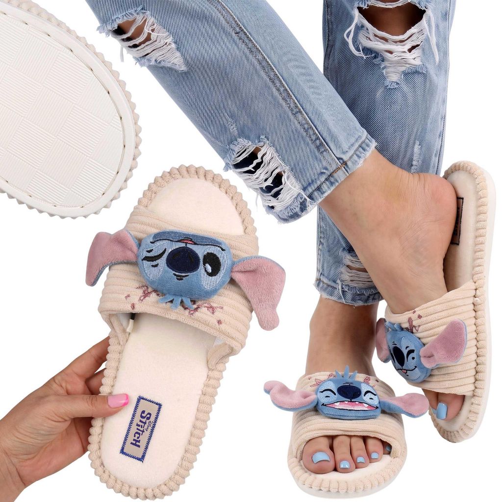 DISNEY Stitch rutschfeste Damenhausschuhe, weiche Produktbild 