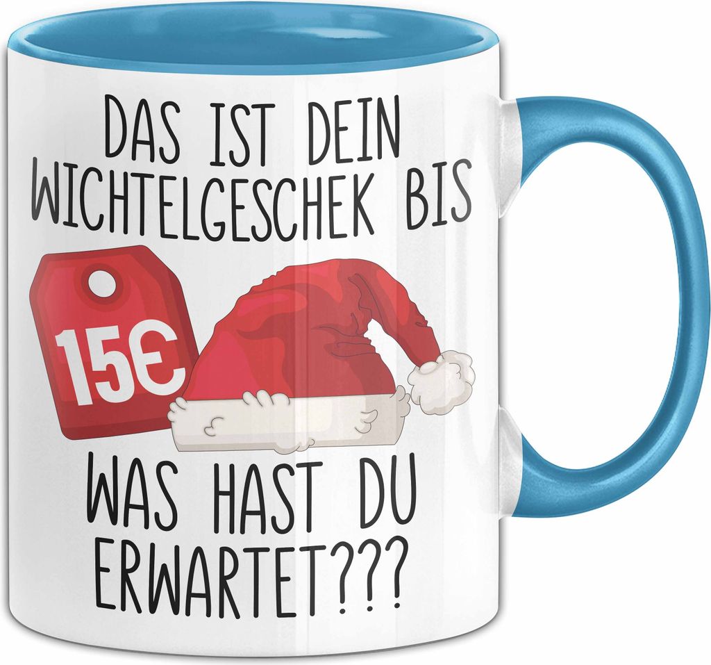 Wichtelgeschenk Tasse Geschenk bis 15€ Schrottwichtelgeschenk Schrottwichteln (Blau)