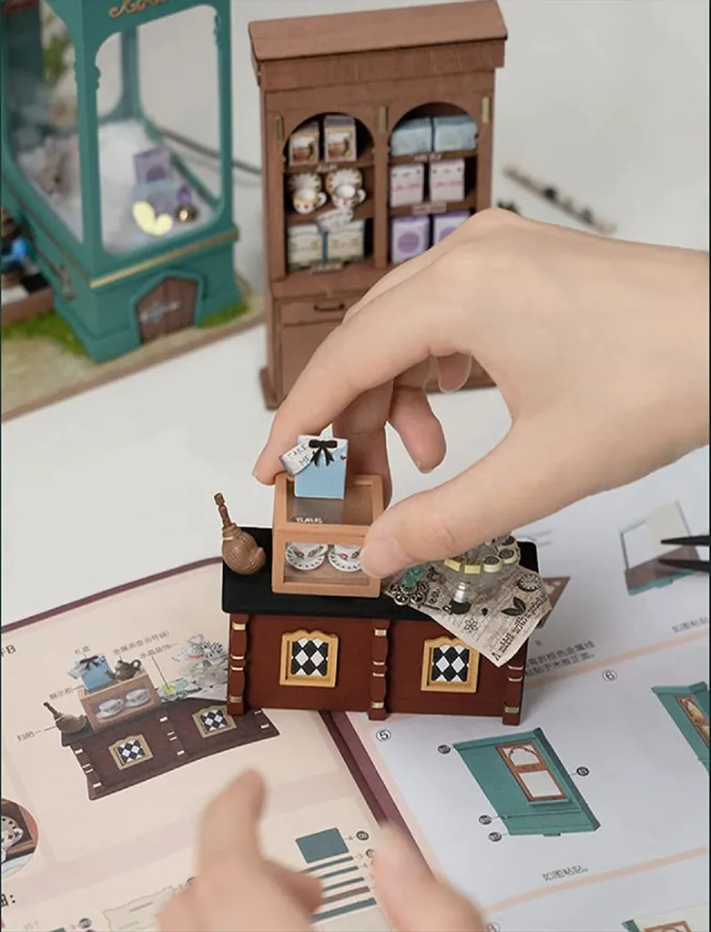 Miniature Magasin de thé RoboTime : Kit DIY avec éclairage LED intégré - 24