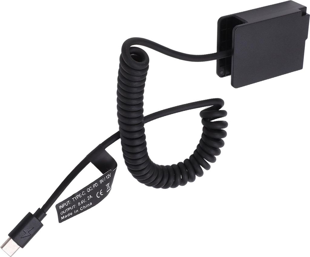 Typ C DMWDCC8 vollständig dekodierter Dummy-Akku-Koppler-Adapter mit flexiblem Federkabel für G5-Kamera