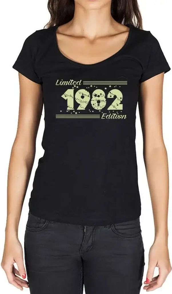 Damen Grafik T-Shirt Sterne limitierte Auflage 1982 – Stars, Limited Edition 1982 – Geschenk 42. Geburtstag Jahrestag 42 Jahre Jubiläum 42 Jä...