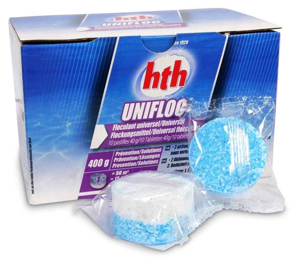 hth UNIFLOCK 10 Flockmittel Tabs á 40g (MHD 01/25) Produktbild 