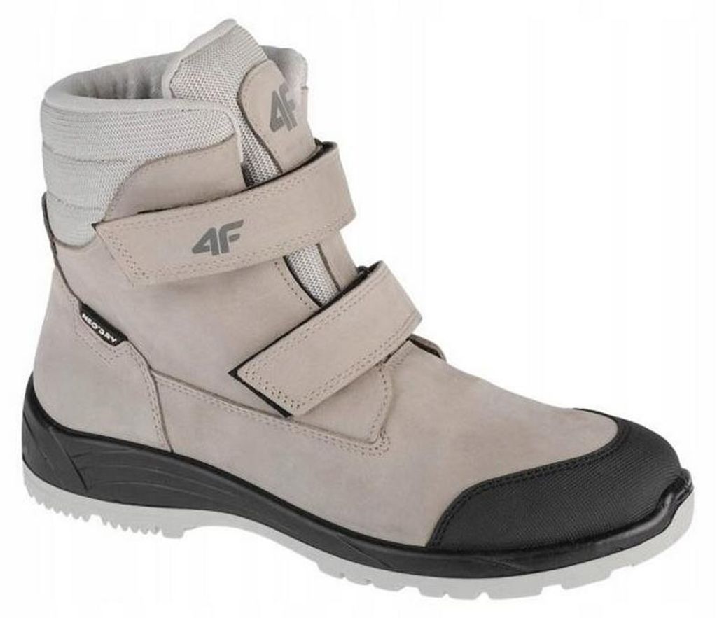 4F - Kinder Sneaker "HJZ21", Nubukleder PP6437 (30 EU) (Grau/Schwarz)