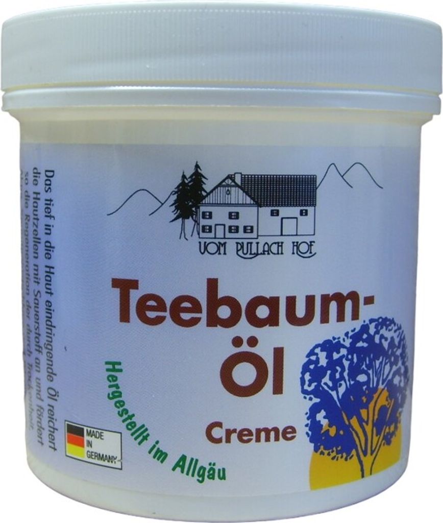 Teebaumöl Creme 250ml vom Pullach Hof - Natürliche Hautpflege gegen Hautprobleme
