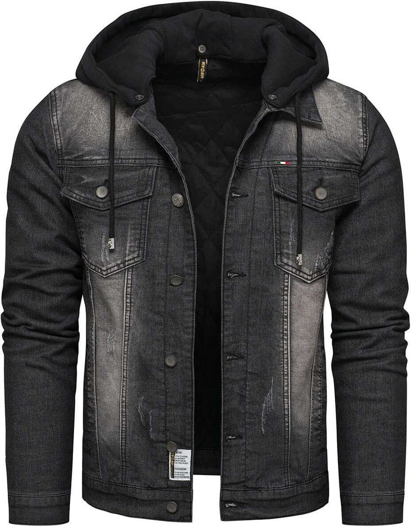 Recea Herren-Jeansjacke Tua schwarz S