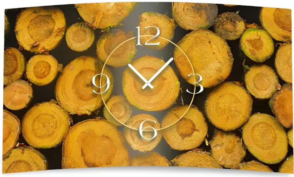 Horloge murale design silencieuse 3D sans tic-tac effet bois dixtime 0152