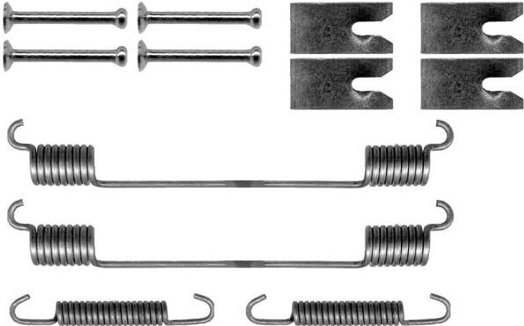 TRW Zubehörsatz Bremsbacken Zubehörsatz Bremsbacken SFK351 Hinten für OPEL Corsa D Schrägheck (S07) 228mm 42mm