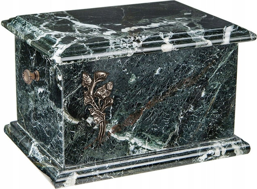 Steinurne Für Asche, Schwarze Bestattungsurne (Lilie)