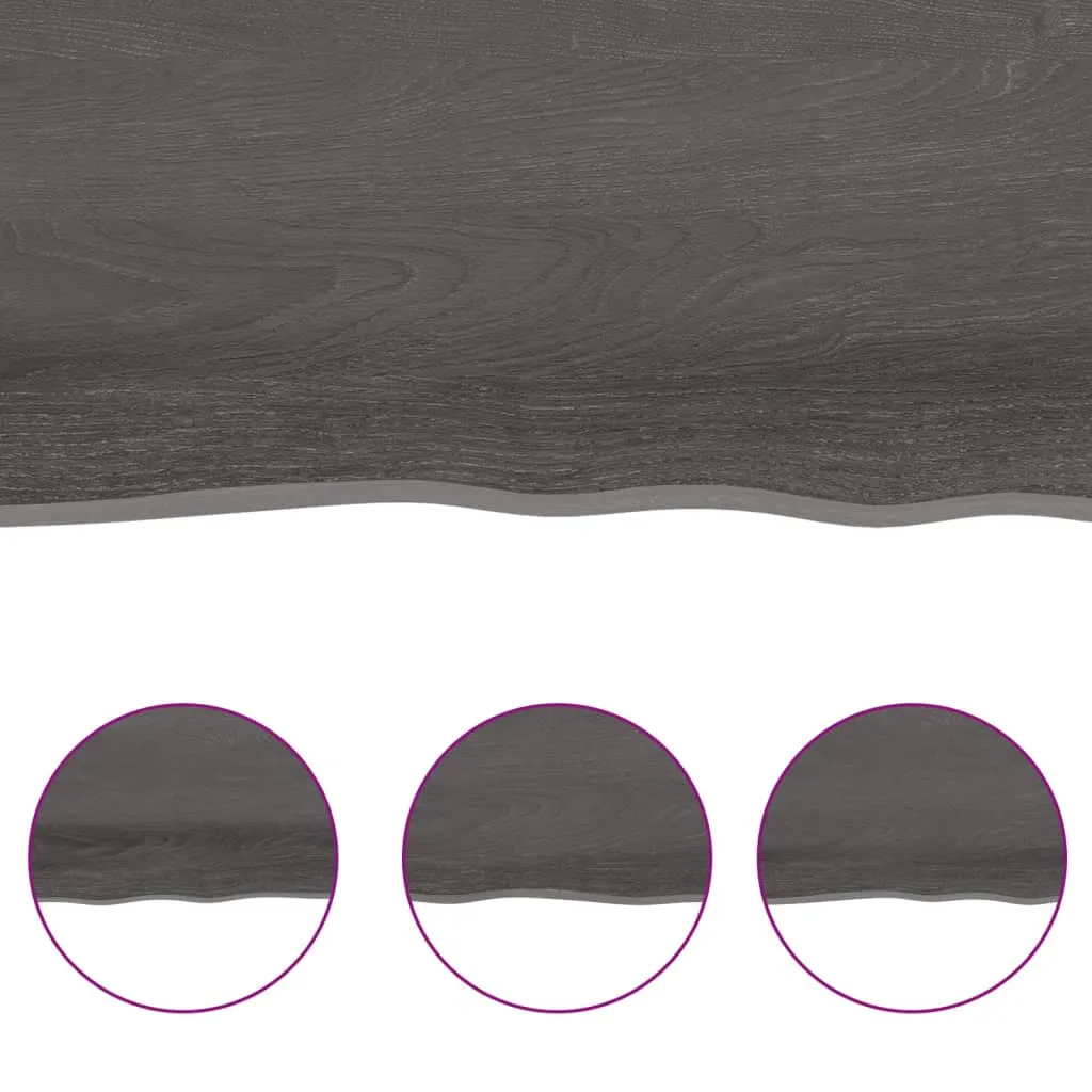 Mensola Rovere Grigio Scuro 40x60 cm vidaXL | Design Legno Massello - 4