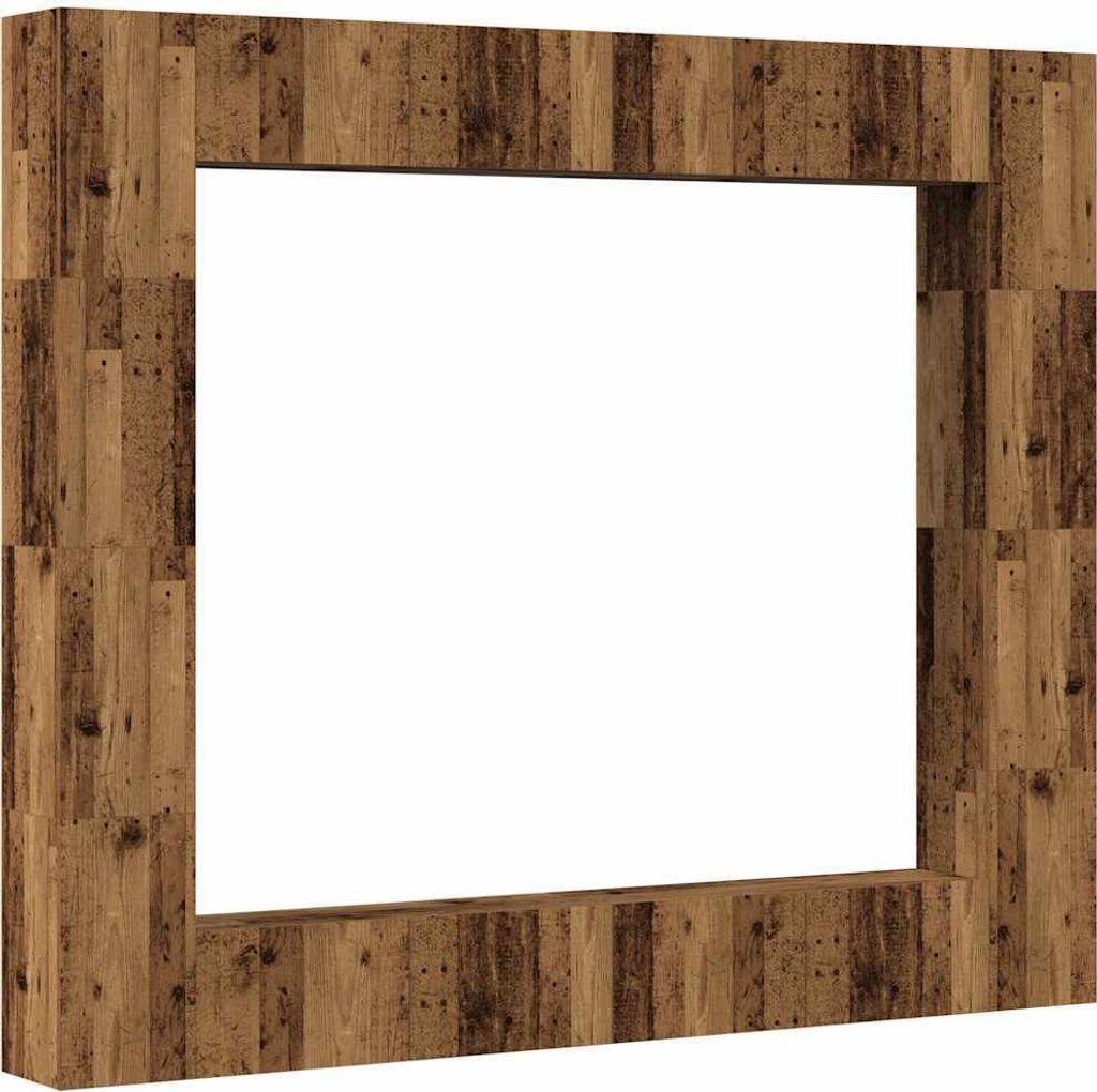 vidaXL 8-tlg. TV-Schrank-Set Wandmontage Altholz-Optik Holzwerkstoff