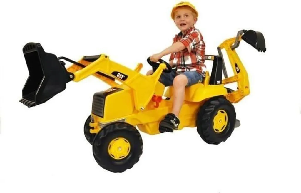 Pelleteuse Enfant RollyDigger CAT – Plastique – Pelle Orientable 360°, Siège Pivotant – Charge Max 50 Kg – Dès 3 Ans – Sans Piles