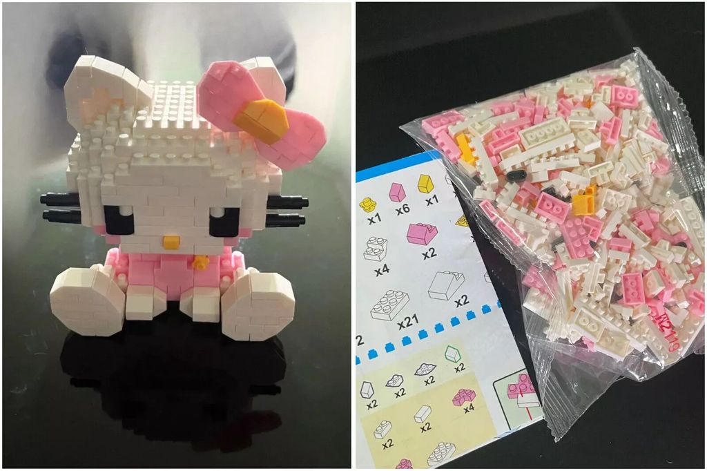 Mini stavebnice Hellokitty kočka modelovací svorka Obrázek produktu 4