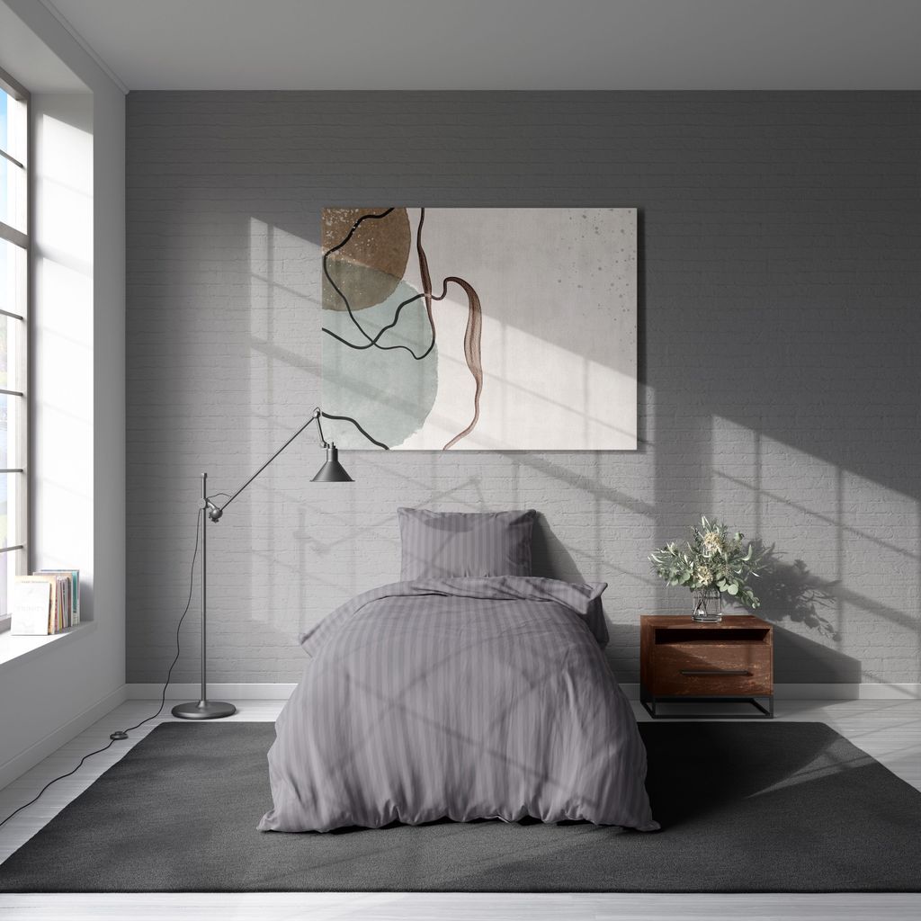 2-tlg Premium Damast Bettwäsche 155x220 + 80x80 cm mit YKK Produktbild 4