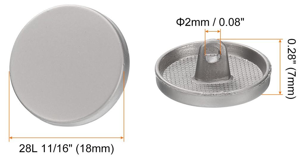 10 Stš¹ck Kn?pfe 18 mm Metall Flache Buttons zum Ann?hen Runde Bastelkn?pfe fš¹r Bekleidung Hosen Mantel Jacken Blazer Hemd Anzš¹ge Dekoriere...