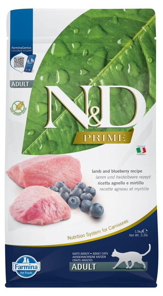 Farmina Pet Food N&D Prime, Adult, Heidelbeere, Lamm, 1,5 Produktbild 