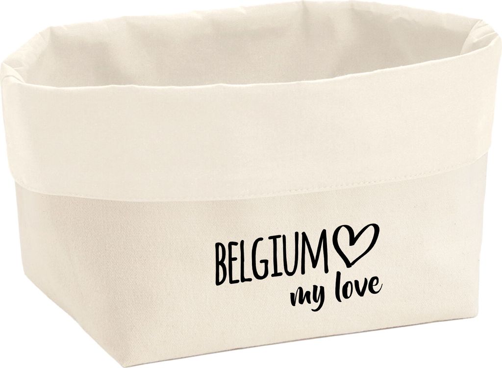 Huuraa Organizer Belgium my love 3 Liter Medium Canvas Baumwolle Utensilo Geschenkidee