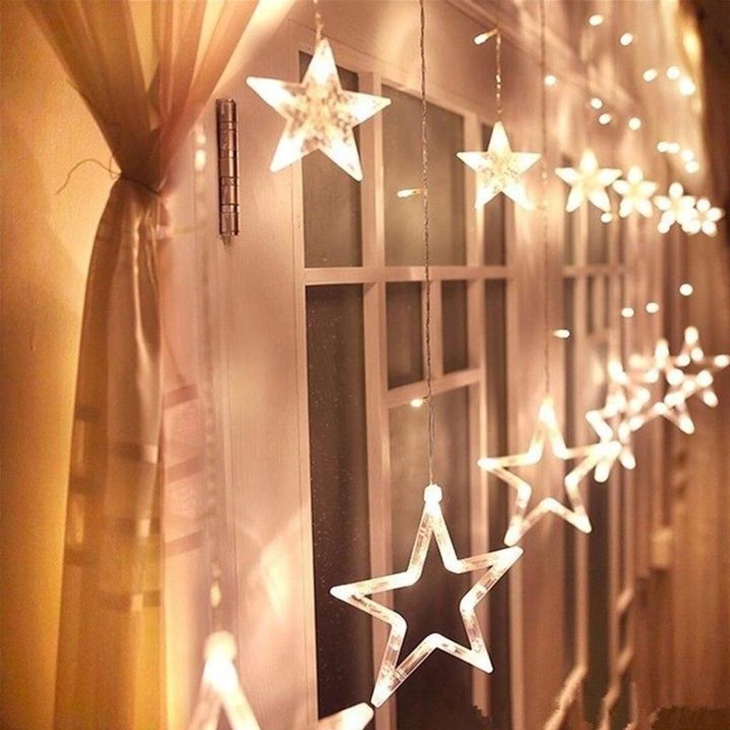 Led Lichtvorhang 450Cm Ip44 Weihnachtsbaum Gürtel Warm Weiss 8 Funktionen