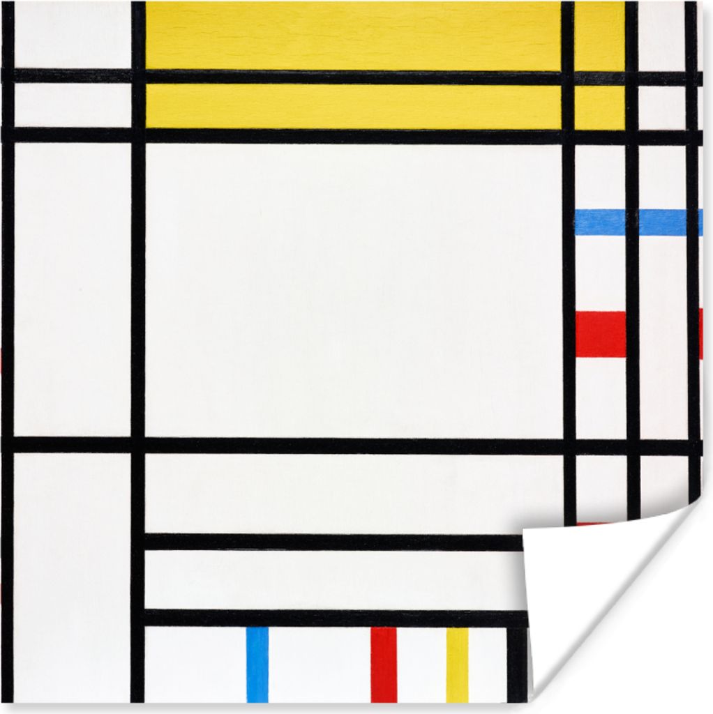 MuchoWow Poster Place De La Concorde - Piet Mondrian 75x75 cm - Wand Dekoration