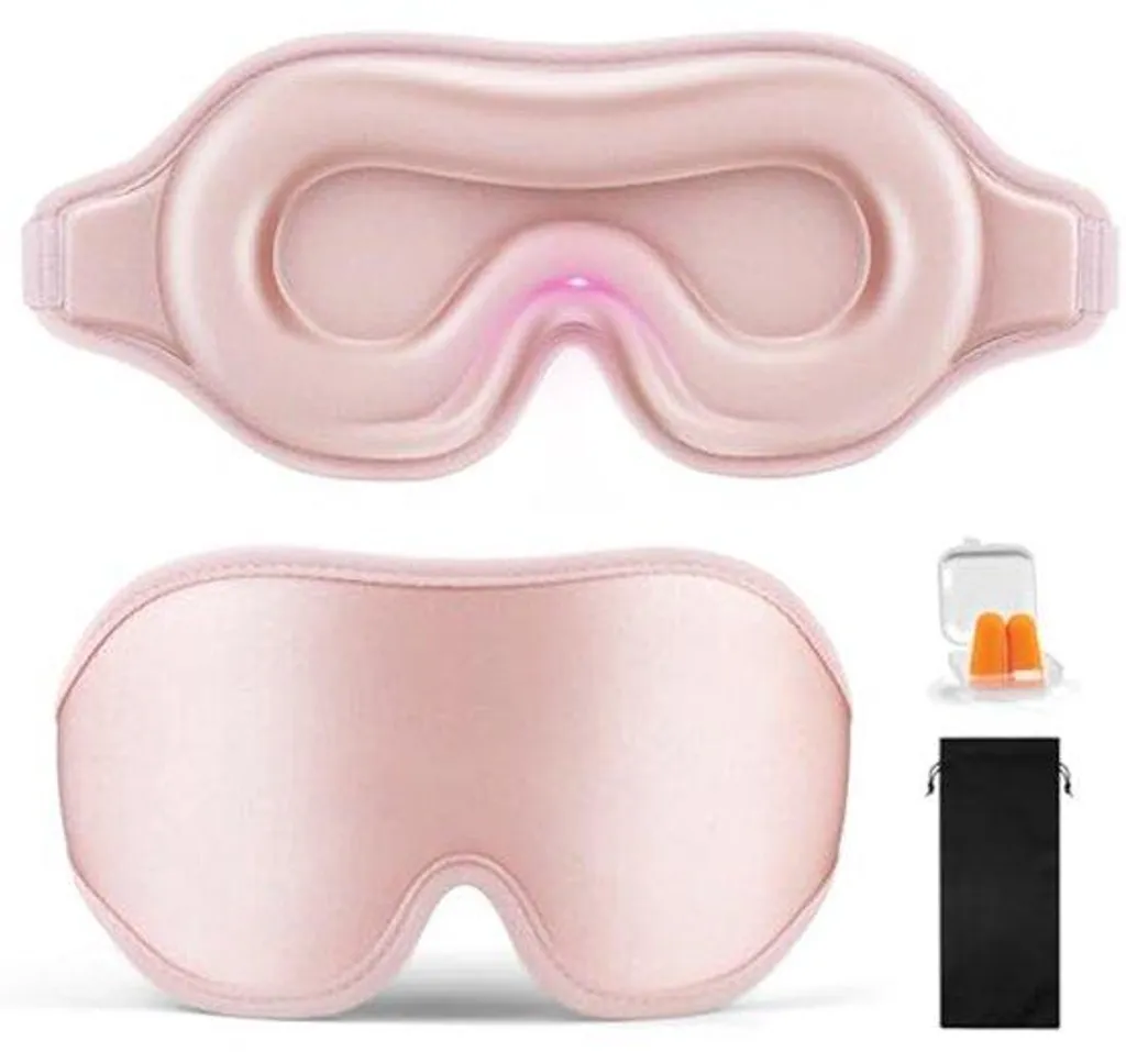 Masque sommeil 3D rose contre l'insomnie et la lumière gênante