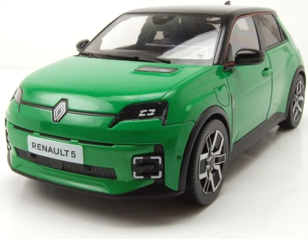 Cadeau Collectionneur : Norev Renault 5 E-Tech 2024 Vert Noir 1:18