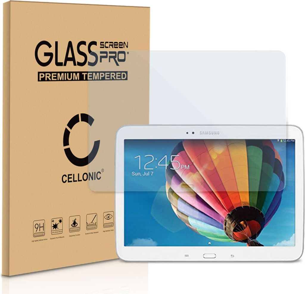 CELLONIC 9H Display Schutzglas kompatibel mit Samsung Galaxy Tab 3 10.1 (GT-P5200/GT-P5210) Displayglas 2.5D, Full Glue Screen Protector Glass Tran...