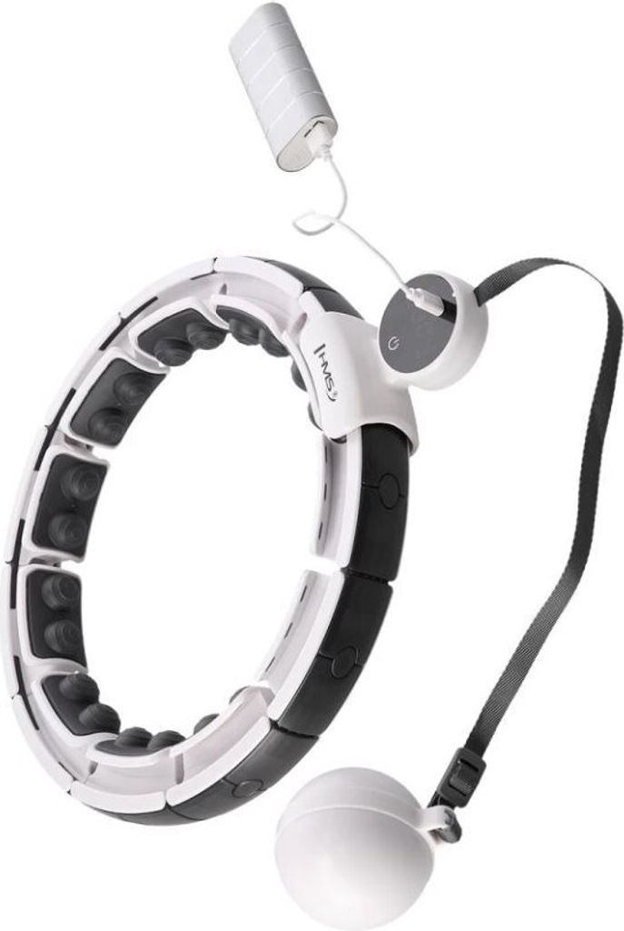 Hula Hop HMS HHM16 con magnete e pesi bianco + contatore Immagine del prodotto 