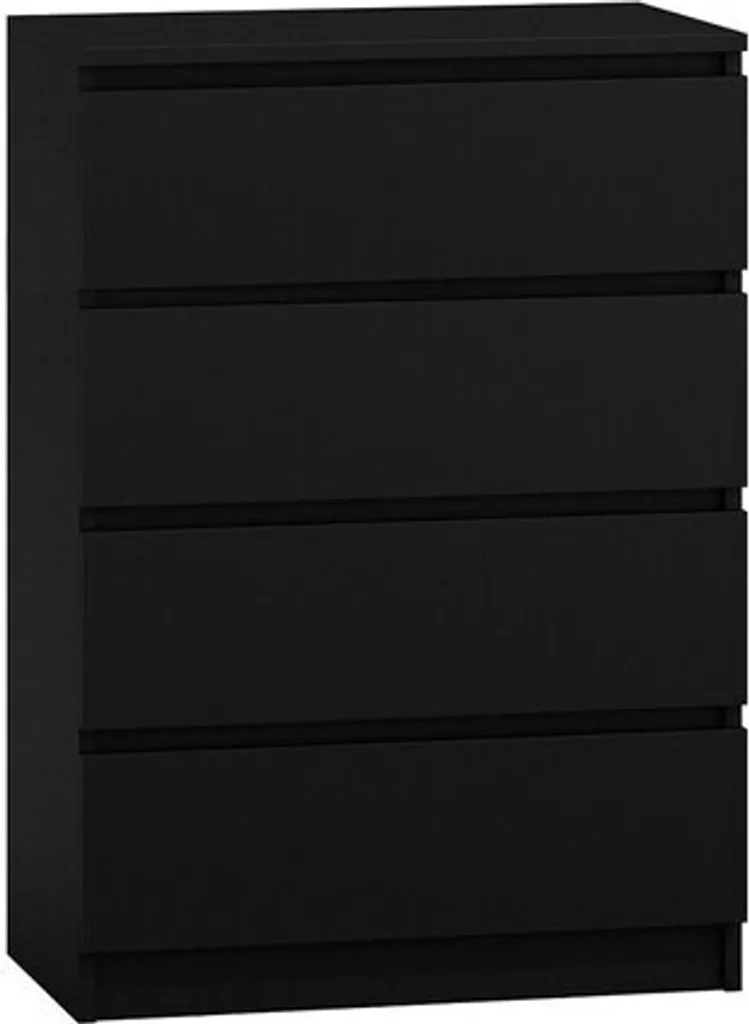 ESTELA M4 Cassettiera Nera 4 Cassetti: Design Essenziale per Ufficio