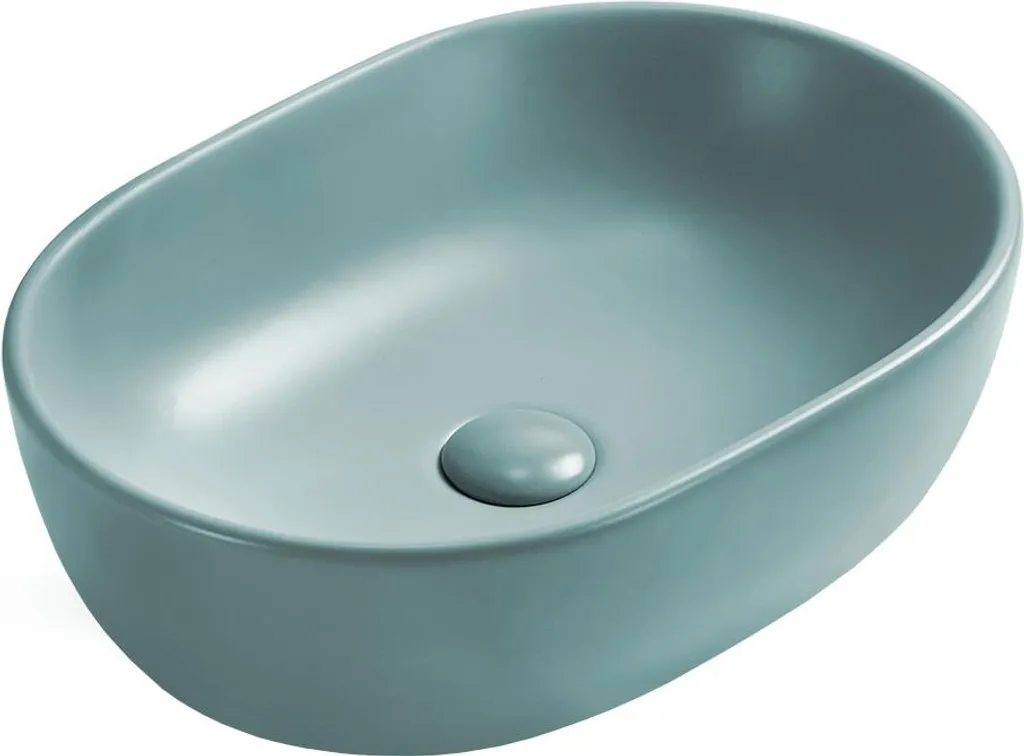 Mexen Viki Lavabo da Appoggio 48x35 Verde Chiaro Opaco - Design Moderno