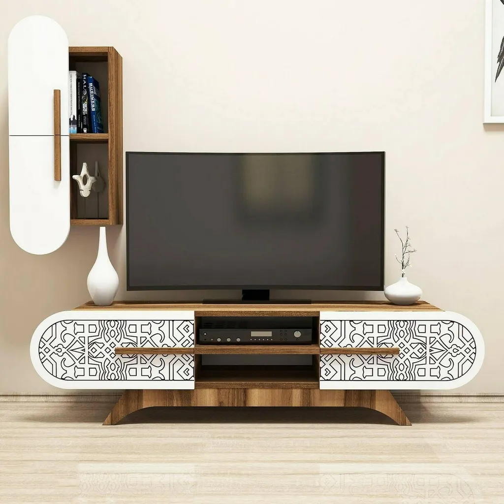 Étagère Murale Horizontale Noyer Brun Gilberta 145 cm pour Salon Chic
