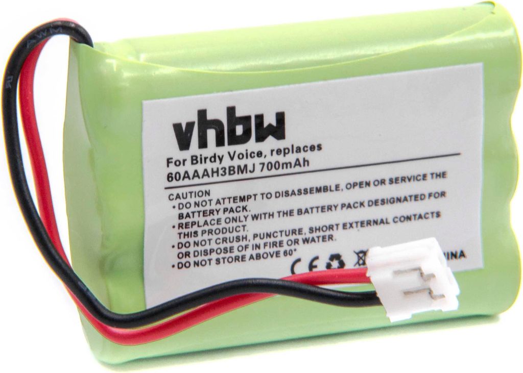 vhbw Akku kompatibel mit Geemarc CC50, CC60, CC40 schnurlos Festnetz Telefon (700 mAh, 3,6 V, NiMH)