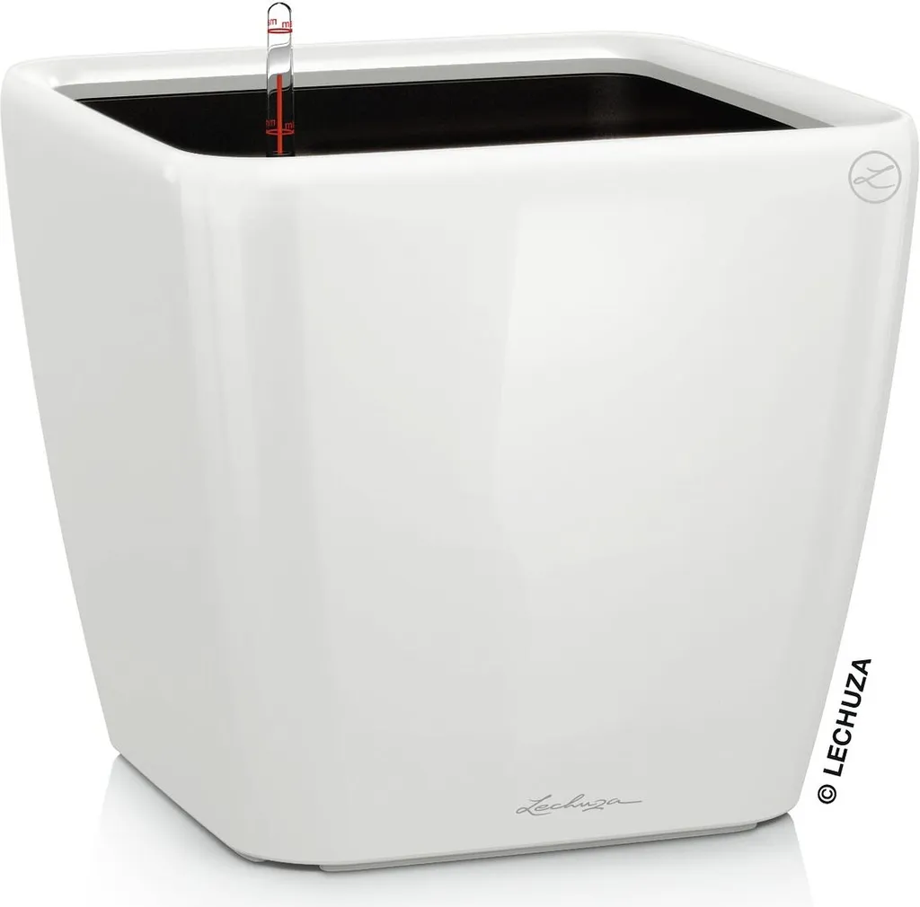Jardinière Auto-Arrosante QUADRO Premium LS 21 LECHUZA Blanc Brillant