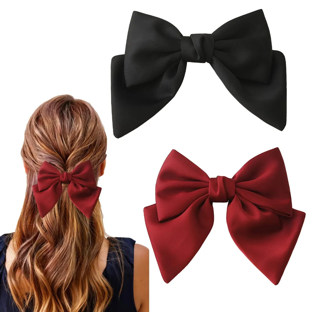 Nœud cheveux anti-glisse en brocart pour coiffure parfaite femme
