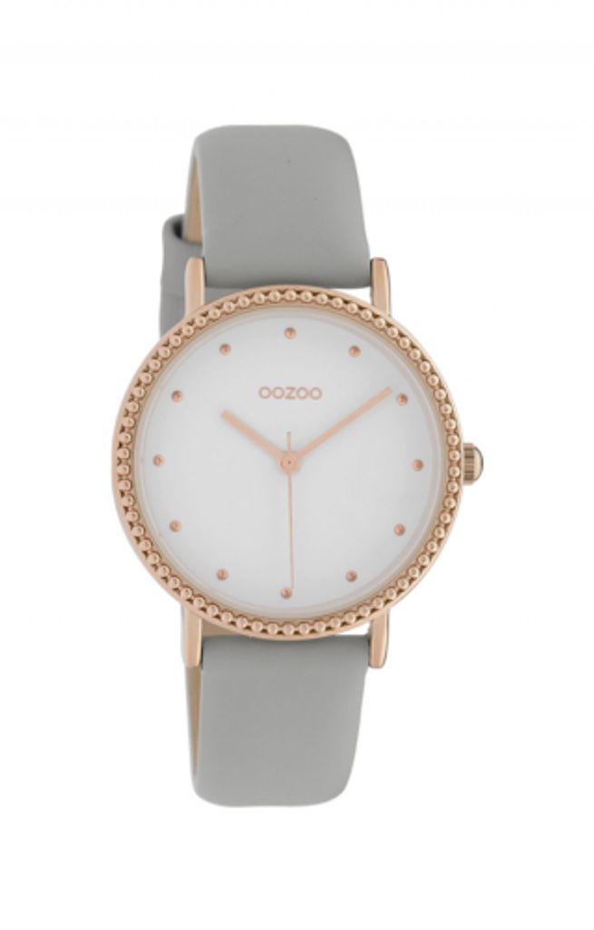 Oozoo Uhr Damen grau rosegold 34 mm