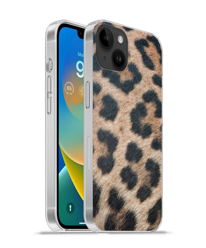 MuchoWow Handyhülle Schutzhülle Hülle für Apple iPhone 14 Plus - Soft case Leopardenmuster Silikon Softcase Handy Hülle - Abbildung