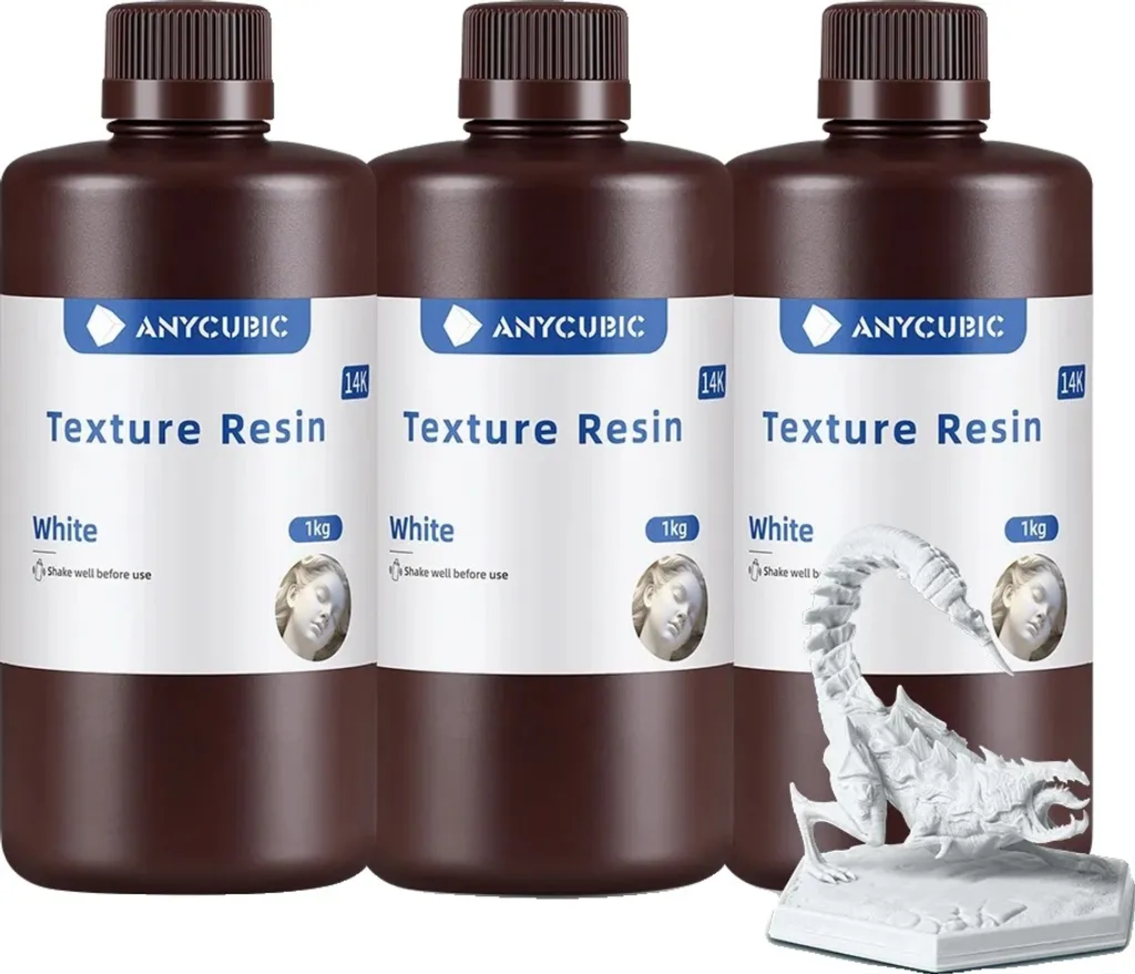Resina Anycubic Bianco 3kg Strutturata | Stampa 3D Alta Definizione