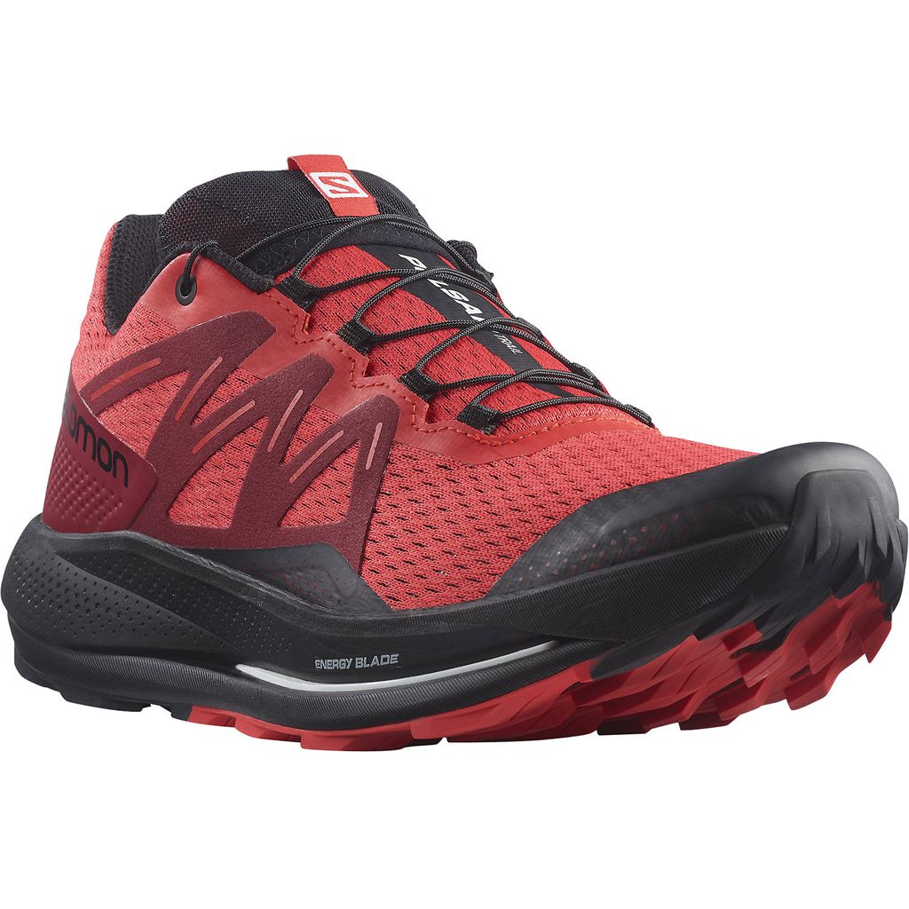 Salomon Pulsar Trail Sportschuhe Herren Outdoorschuhe Trekkingschuh Rot Sport Outdoor, Schuhgröße:EUR 46.5 | UK 11.5
