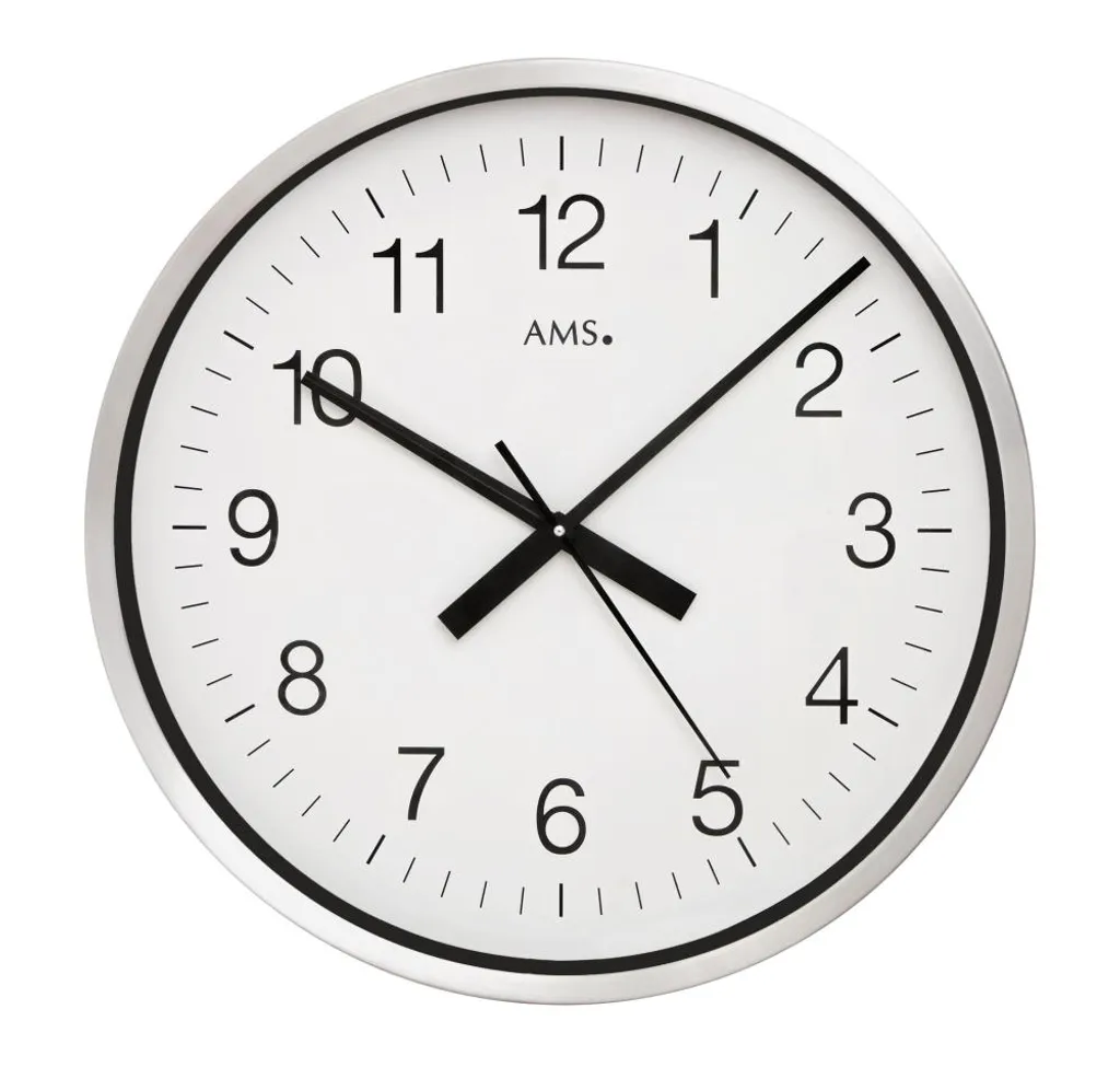 Grande horloge radio-pilotée 60 cm AMS 5949 précise et automatique