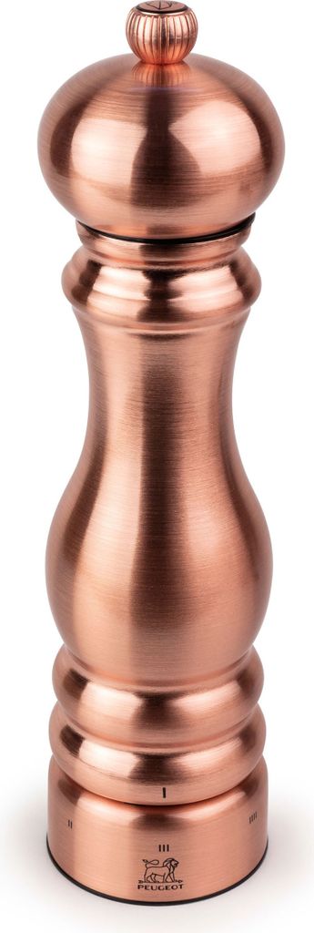 PEUGEOT Pfeffermühle PARIS CHEF 22cm Edelstahl Kupfer Stahlmahlwerk Gewürze
