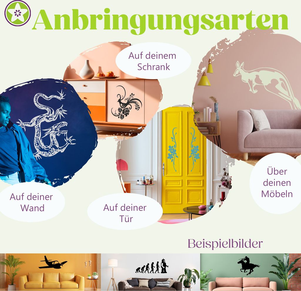 Maquis Wandtattoo in 6 Größen - Wandaufkleber Wall Sticker - Dekoration, Küche, Wohnzimmer, Schlafzimmer, Badezimmer