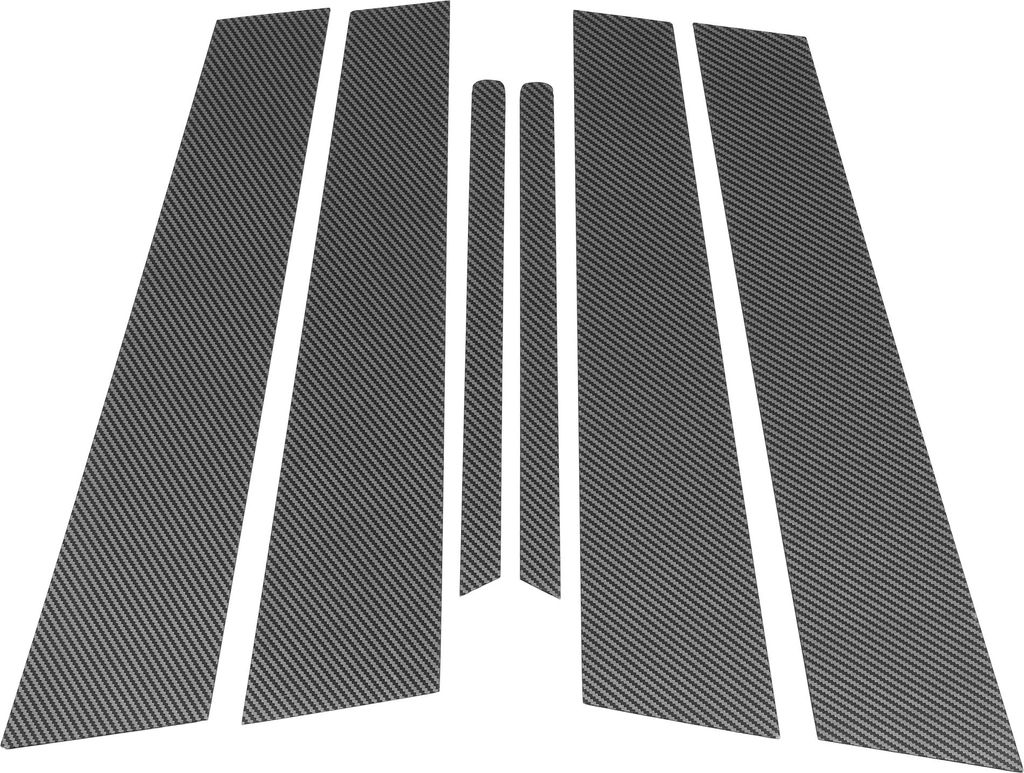 6 Stk. Türpfostenfensterleiste für Kia Optima 2011-2015 Carbonfaser-Muster Schwarz Vorne Hinten Links Rechts Anti-Kratz-Aufkleber Pfostenabdeckung