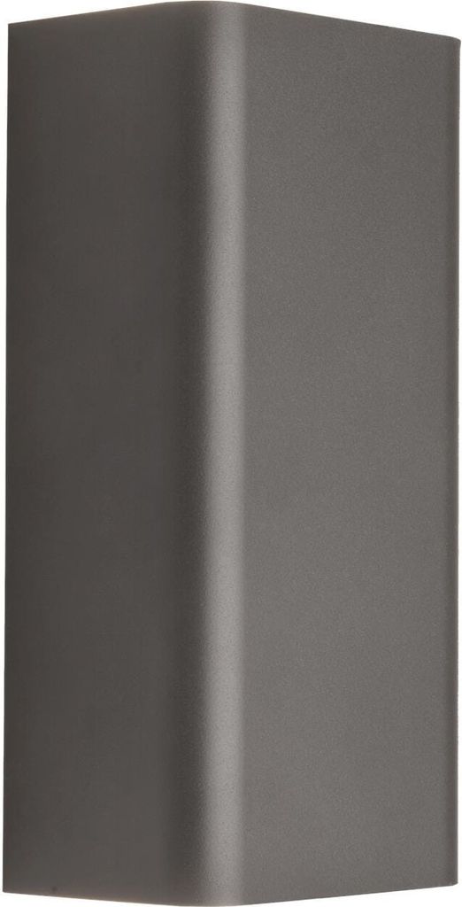 A close-up, studio shot of a single, dark gray, rectangular object with rounded edges.