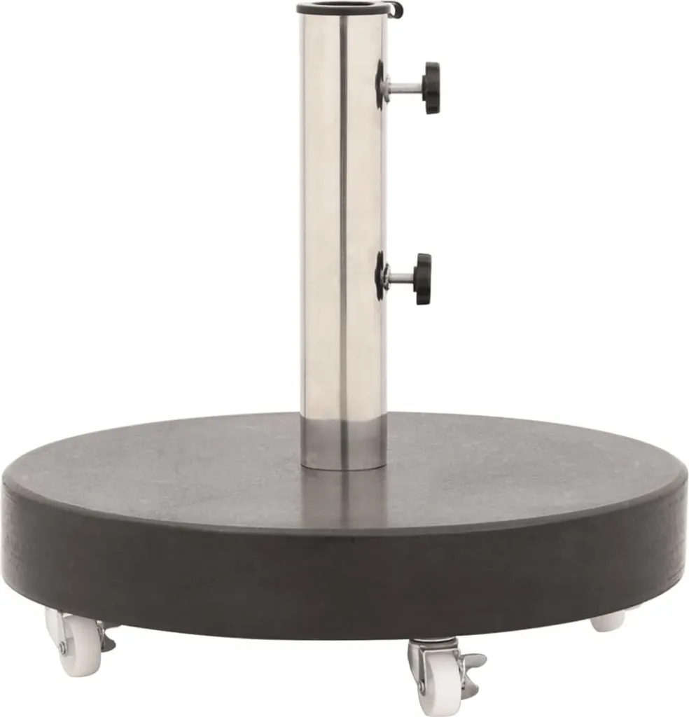 Supporto per ombrellone granito 30 kg rotondo nero - 4
