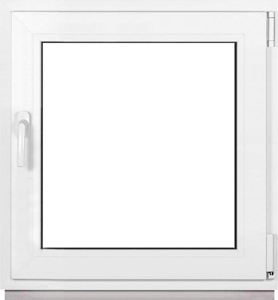 Framex Kellerfenster Fenster Kunststofffenster Weiß Breite x Höhe 70 x 75 cm (700 x 750 mm) 2fach (32 mm) Dreh Kipp DIN Rechts - Premium