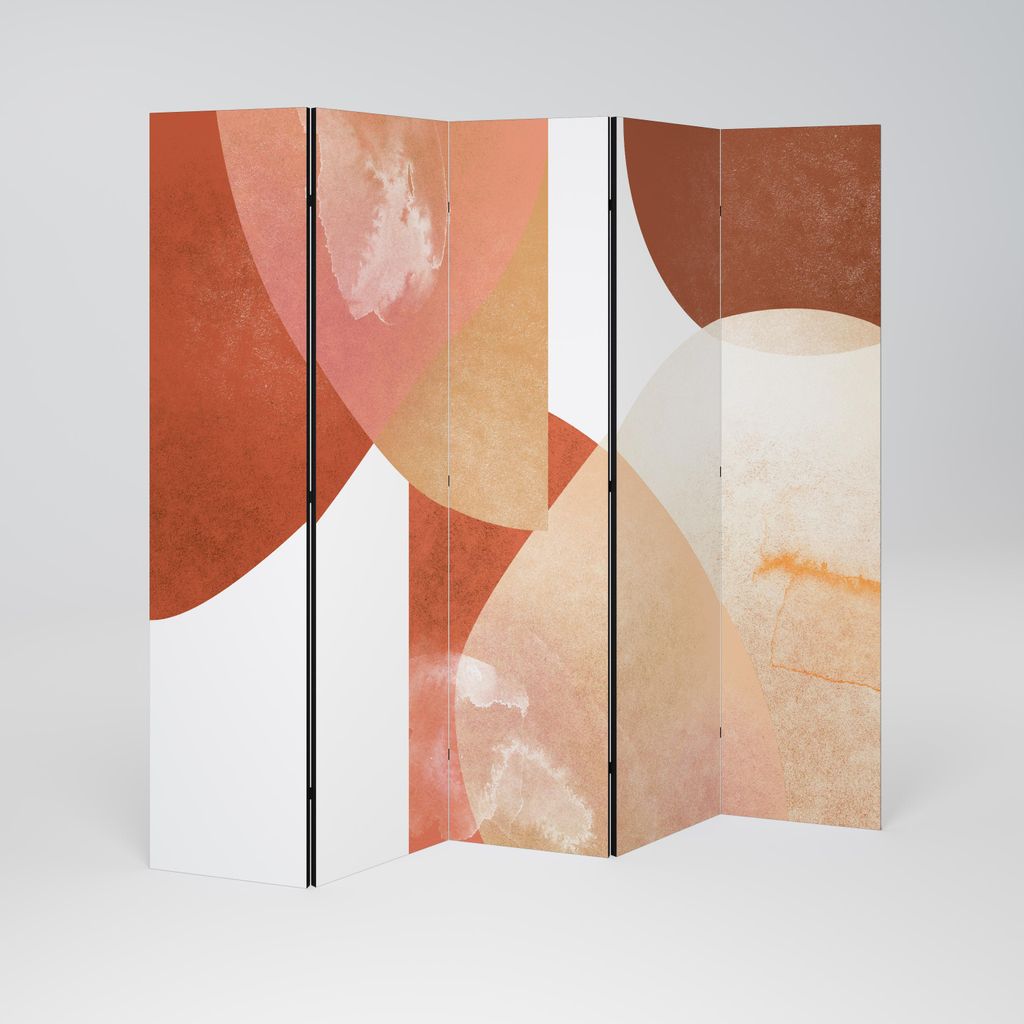 SpaceRebels Paravent Raumteiler - 5-teilig Raumtrenner, Druck 1-Seite - Raumtrenner - Trennwand Wohnung - Room Divider - Spanische Wand Deko Modern...