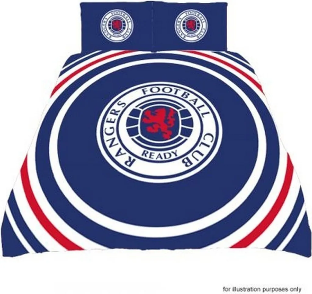 Set de Draps Rangers FC Réversible BS185 en Polycoton Doux Rouge et Bleu