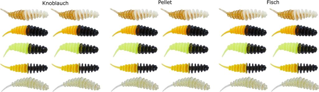 30 Balzer Trout Collector Softbaits Mix2 7cm 1,5g - Forellenköder Set