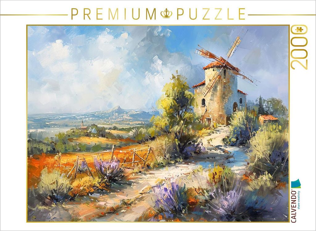 CALVENDO Puzzle Die Windmühle | 2000 Teile Lege-Größe 90x67cm Foto-Puzzle für glückliche Stunden