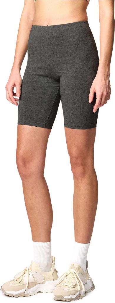Merry Style Damen Kurze Leggings aus Baumwolle MS10-200 (Dunkelmelange, M)